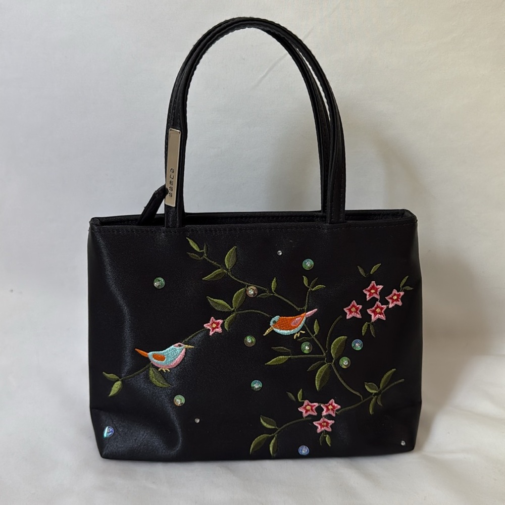 Guess Embroidered Black Handbag - Picture 5 of 10